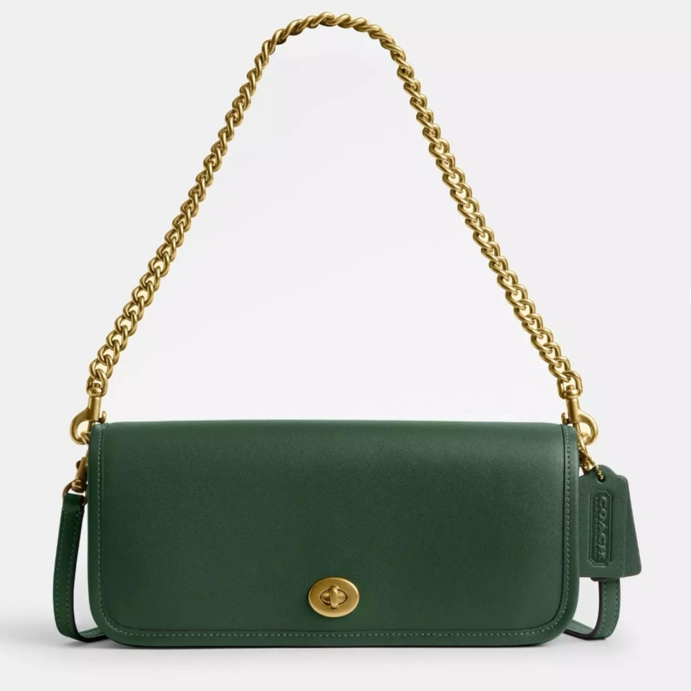 COACH - Dinky Bag Limited Re-Edition in Brass/Hunter Green